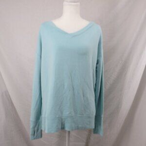 Athleta Seafoam V-Neck Pullover | XS | Y2K Athleisure Aesthetic ✨